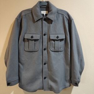 Reiss Liam Soft Blue Overshirt Jacket